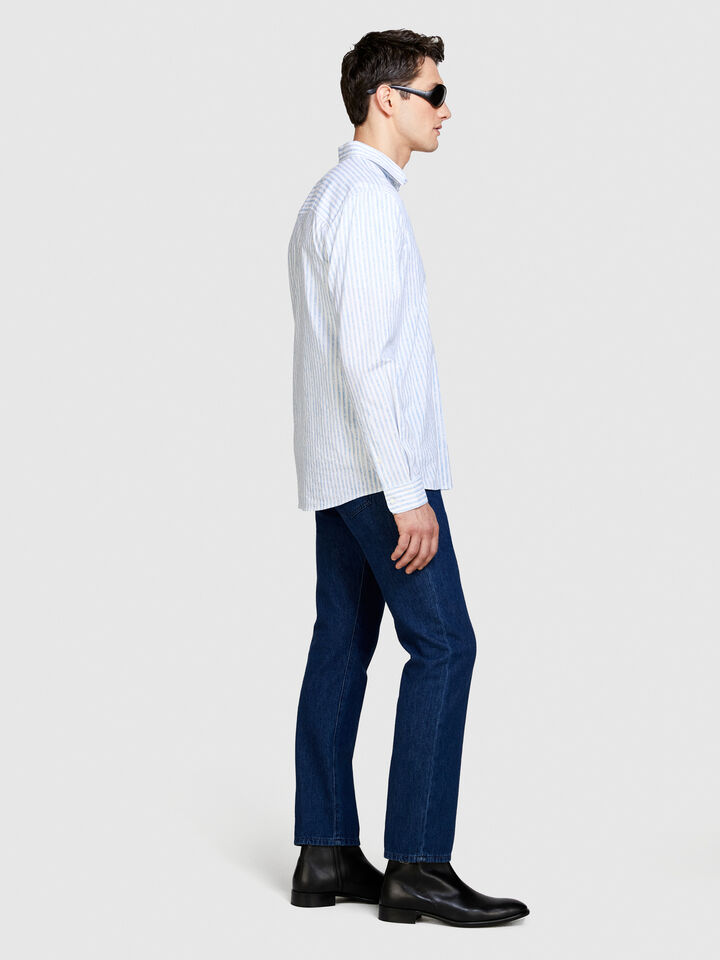 Regular fit printed shirt - men's regular fit shirts - Light Blue | Sisley image number 2
